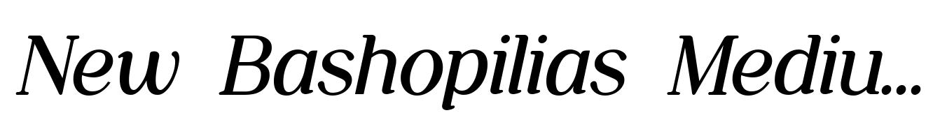 New Bashopilias Medium Italic